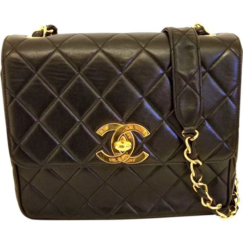 chanel vintage large shoulder bag|old fashioned chanel bags.